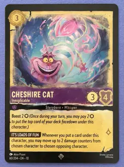 Cheshire Cat Inexplicable 60/204 Whispers in the Well Disney Lorcana Cold Foil - Image 1