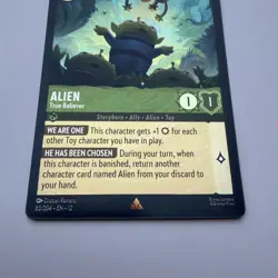Disney Lorcana Wilds Unknown Alien - True Believer Rare Emerald Foil 83/204 NM - Image 4