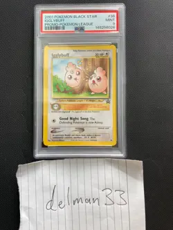 PSA 9 2001 Black Star League Promo Pokemon Card TCG Igglybuff 36 Mint WOTC - Image 3
