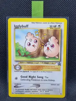Pokemon Card - Igglybuff #36 Wizards Black Star Promo WOTC Rare - Near Mint - Image 1