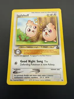 Igglybuff 36 | WOTC Black Star Promo | Pokemon Card | NM - Image 1