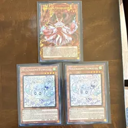 Konami Yu-Gi-Oh! 1st Ed Foil 3-Card Lot: Mulcharmy Fuwalos/Kurikara - Image 1