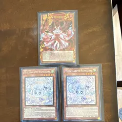 Konami Yu-Gi-Oh! 1st Ed Foil 3-Card Lot: Mulcharmy Fuwalos/Kurikara - Image 5