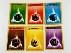 Pokemon 1999 Base Set Unlimited Energy 6 Card Set / Lot # 97-102 - Image 1