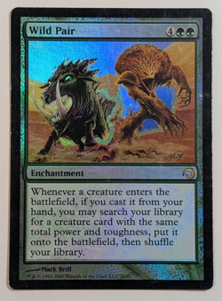 MTG Card - 1x Wild Pair, Premium Deck Series Slivers LP Foil Magic The Gathering - Image 1