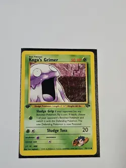 Pokemon Card - Gym Challenge 78/132 - KOGA'S GRIMER (common) **1st Edition** Lp - Image 1