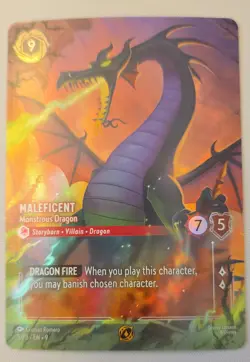 Maleficent - Monstrous Dragon (Store Championship) 5 Disney Lorcana Promo Cards - Image 1