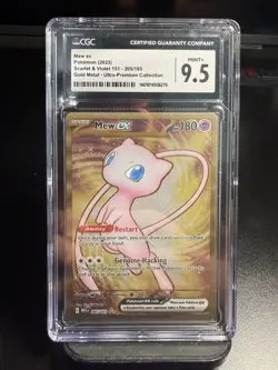 Gold Mew ex 053 SV Promo Cards Holo EX 180 HP English 2023 - Image 1