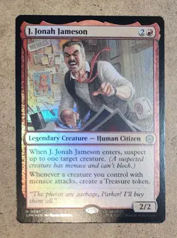 MtG Spider-Man, J. Jonah Jameson FOIL M/NM #0081 - Image 1