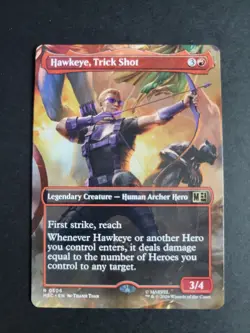 Hawkeye, Trick Shot (Borderless) Rare Marvel Super Heroes Commander - Image 1
