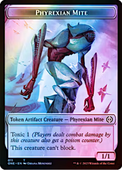 Phyrexian Mite Toke Token Rebel 012/011 Foil Token Phyrexia: All Will Be One MTG - Image 2