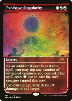 MTG - Explosive Singularity - Showcase - Etched Foil - Neon Dynasty - Magic - Image 1