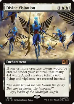 Divine Visitation Extended Art Marvel Super Heroes NM MTG - Image 1
