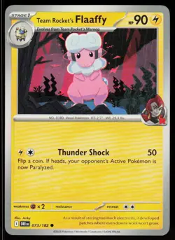 Team Rocket's Flaaffy 073/182 Common Destined Rivals Pokemon Near Mint - Image 1