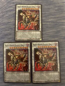 3x black winged assault dragon L5dd! Near Mint Condition - Image 1