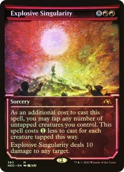 MTG - Explosive Singularity - Showcase - Foil - Kamigawa Neon Dynasty - Magic - Image 1