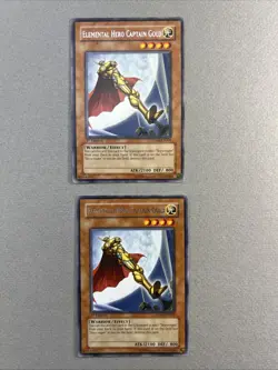 2x Elemental Hero Captain Gold 1st Edition DP06-EN004 PL - Image 1