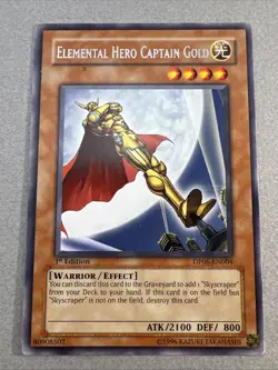 2x Elemental Hero Captain Gold 1st Edition DP06-EN004 PL - Image 2