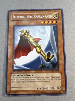 2x Elemental Hero Captain Gold 1st Edition DP06-EN004 PL - Image 4