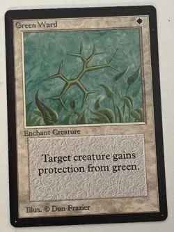 Magic the Gathering MTG Beta Green Ward LP- (Beta Bob) - Image 1