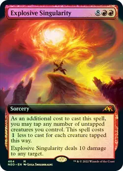 MTG - Explosive Singularity - Extended Art - Foil - Kamigawa Neon Dynasty Magic - Image 1