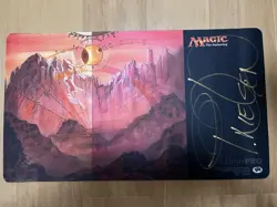 Mtg Guru Land Mountain Signed Playmat - Image 1