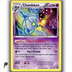 Pokemon XY Steam Siege Chandelure 50/114 Holo Rare VLP - Image 1