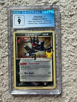 Pokemon TCG Greninja Star SWSH Promo 144 Graded CGC 9 Mint - Image 1