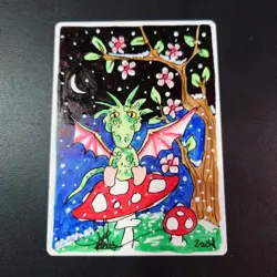 Dragon Whelp Sketch Art Artist Proof Mtg Amy Weber - Image 2