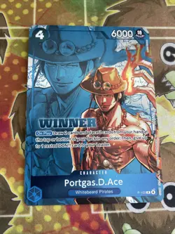 Portgas.D.Ace P-103 NM Winner Stamp Promo One Piece English - Image 1