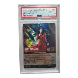 Disney Lorcana EN 2 Enchanted Lady Tremaine Imperious Queen #211 PSA 10 - Image 1