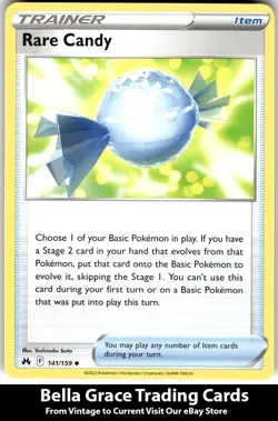 Rare Candy #141/159 Crown Zenith Pokemon Uncommon Regular - Image 1