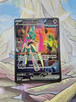 Pokemon TCG Iron Valiant EX Paradox Rift 249/182 Special Illustration Rare NM - Image 1