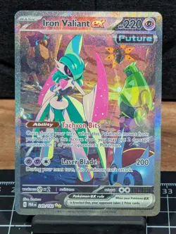 Pokemon TCG Iron Valiant EX Paradox Rift 249/182 Holo Special Illustration Rare - Image 3