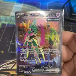 Pokemon TCG Iron Valiant EX Paradox Rift 249/182 Special Illustration Rare NM - Image 1