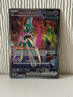 Pokemon TCG Iron Valiant EX Paradox Rift 249/182 Holo Special Illustration Rare - Image 1