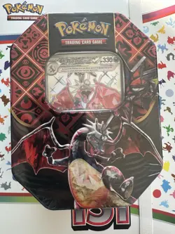 Pokemon TCG Scarlet & Violet Paldean Fates Tin Shiny Charizard ex - Sealed - Image 1