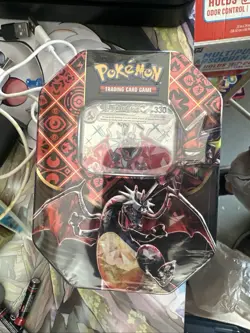 Pokemon TCG Scarlet & Violet Paldean Fates Tin Shiny Charizard ex - Sealed - Image 5