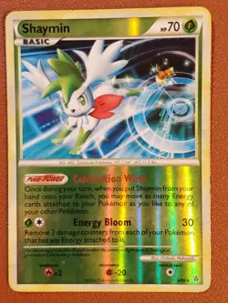 Shaymin 8/95 Holo Rare Unleashed Reverse Holofoil MP Pokemon Card TCG - Image 1