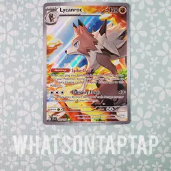 Pokemon Card Lycanroc 166/159 Secret Rare Scarlet Violet Journey Together LP - Image 1