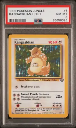 Pokemon Card English - Kangaskhan Holo #5 - Set Jungle - PSA 8 Nar Mint/Mint - Image 2