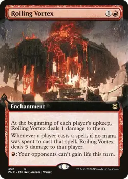 Roiling Vortex (Extended Art) 352 Rare Zendikar Rising Foil Near Mint - Image 1
