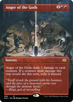 Anger of the Gods (Borderless) 358 Rare Double Masters 2022 Foil Near Mint - Image 1
