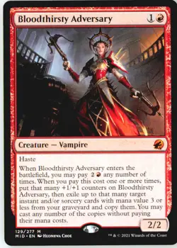 Bloodthirsty Adversary 129 Mythic Innistrad: Midnight Hunt Near Mint - Image 2