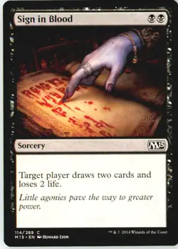 Sign in Blood 114 Common Magic 2015 (M15) Lightly Played- - Image 2