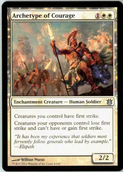 Archetype of Courage 4 Uncommon Born of the Gods Lightly Played - Image 2
