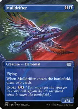 Mulldrifter (Borderless) 349 Uncommon Double Masters 2022 Foil Near Mint - Image 1