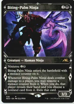 Biting-Palm Ninja (Showcase) 338 Rare Kamigawa: Neon Dynasty Near Mint - Image 2