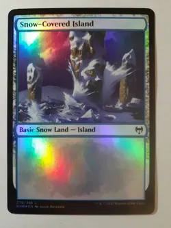 MTG Bling - Foil Snow Land - Snow-Covered Island (279) - Kaldheim -C752 - Image 1