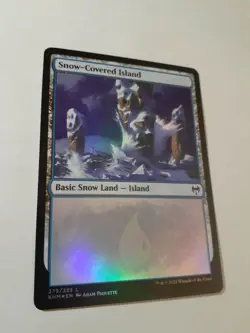 MTG Bling - Foil Snow Land - Snow-Covered Island (279) - Kaldheim -C752 - Image 3